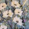 White anemone border. Mixed media on canvas. Available at Duncan R Miller