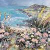 Coastal Flowers at Morthoe, North Devon - Mixed Media on Canvas - 80 x 100 