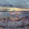 Dusk over Hambleton, Rutland Water - Acrylic on Canvas - 50 x 100 cm SOLD