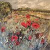Rutland Poppy Fields  100cm x 100cm Mixed Media on Canvas. Available at Dun